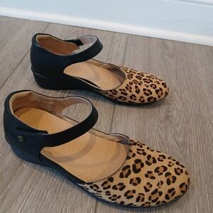 Leopard Print Mary Jane Flats